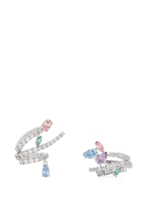 Swarovski x Ariana Grande crystal embellished cuff earrings - Silver