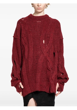 HALOS cable knit sweater - Red