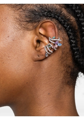 Swarovski x Ariana Grande crystal embellished cuff earrings - Silver