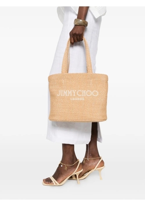 Jimmy Choo logo beach bag - Neutrals