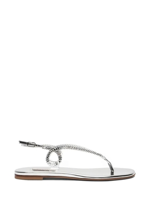 Casadei Josephine Thong flat sandals - Silver