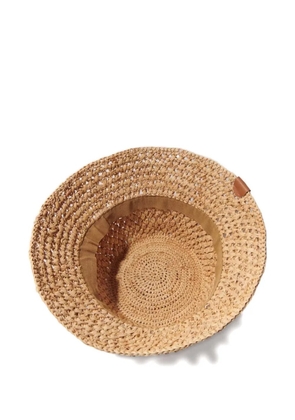 Maje raffia patch hat - Neutrals