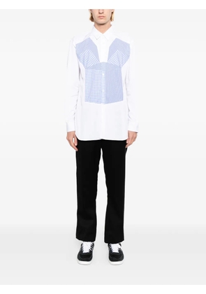 Comme Des Garçons Shirt gingham panel shirt - White
