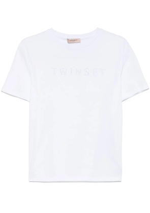 TWINSET logo-embroidered T-shirt - White