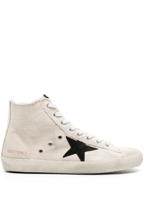 Golden Goose Francy suede-star canvas sneakers - Neutrals