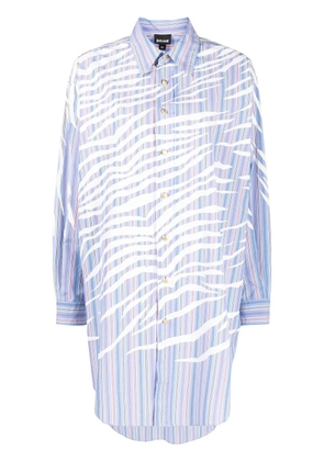 Just Cavalli tiger-print long-sleeve shirt - Blue