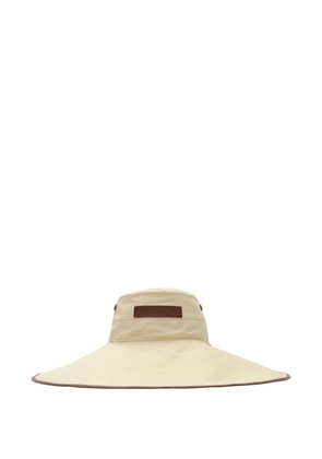 Burberry logo gabardine sun hat - Neutrals