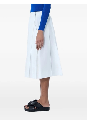 Jil Sander A-line pleated midi skirt - White