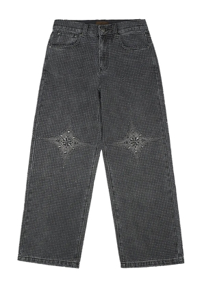 BIRTH OF ROYAL CHILD 20K Diamond Stellar embellished jeans - Grey