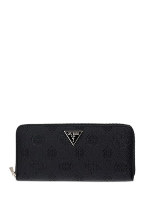 GUESS USA maxi Cresidia embossed zip wallet - Black