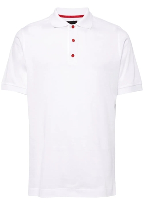 Kiton fine-knit cotton polo shirt - White