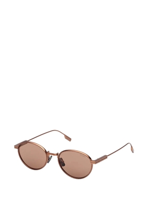 Zegna round-frame sunglasses - Brown