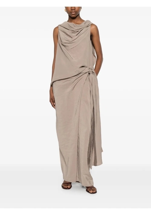 Su knot-detail trousers - Neutrals