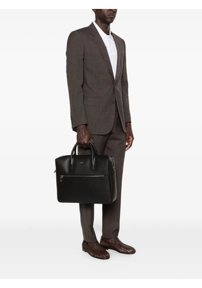 BOSS zip logo briefcase - Black