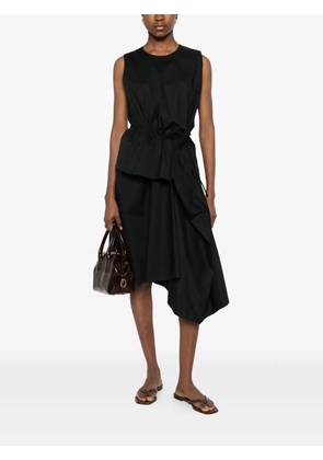 Su tie-detail midi dress - Black