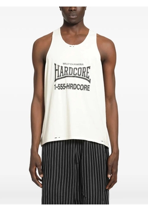Willy Chavarria distressed tank top - White