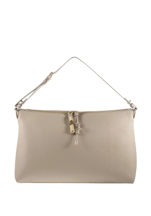 Furla large Debby zip leather shoulder bag - Neutrals