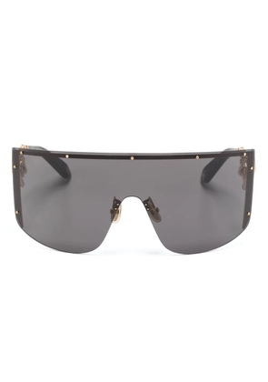 Roberto Cavalli chain-embellished shield sunglasses - Black