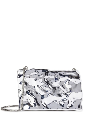 Off-White Sculpture Crushed clutch bag - Silver