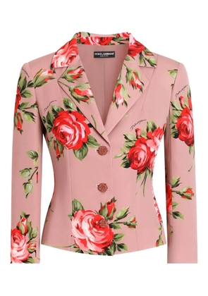 Dolce & Gabbana floral button jacket - Pink