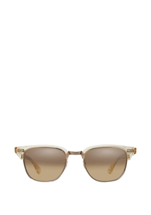 Garrett Leight round-frame sunglasses - Neutrals
