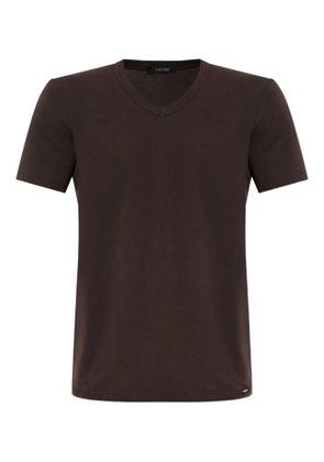TOM FORD V-neck short-sleeve T-shirt - Brown