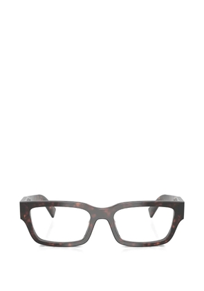 Prada rectangle-frame glasses - Brown