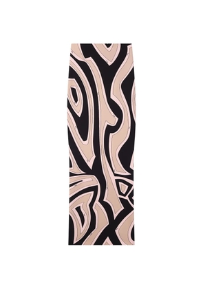 PUCCI Labirinto print long fitted skirt - Black