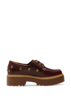 Timberland lace-up platform boat shoes - Brown