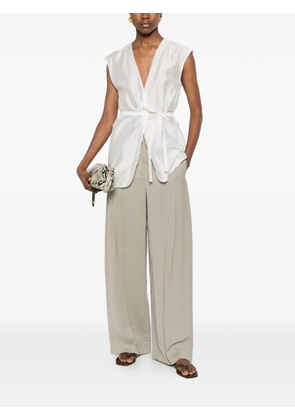 Su tie-waist blouse - White