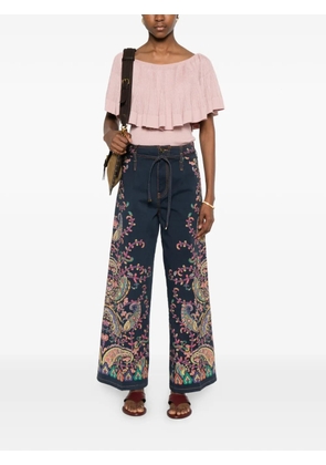 ETRO paisley-print jeans - Blue