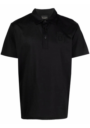 Billionaire chest logo-crest polo shirt - Black