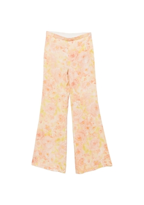 SANDRO floral-pattern trousers - Orange