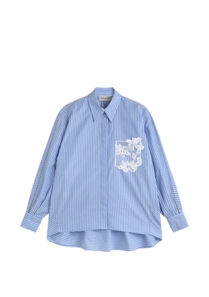 ERMANNO FIRENZE striped floral shirt - Blue