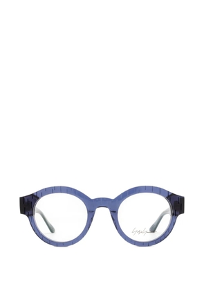 Yohji Yamamoto round-frame glasses - Blue
