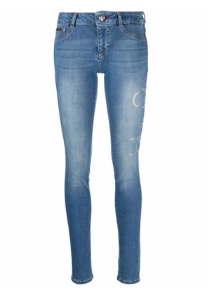 Philipp Plein Hexagon-patch skinny jeans - Blue