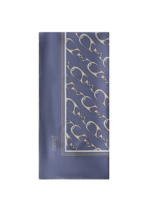 Herno graphic-print silk scarf - Blue