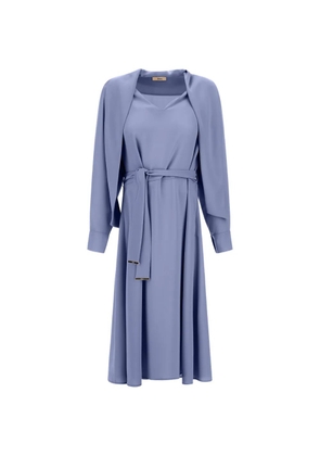Herno V-neck belted dress - Blue