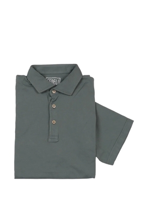Fedeli short-sleeved cotton polo shirt - Green