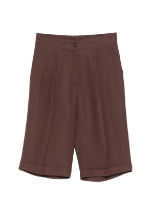 Antonelli pleated shorts - Brown