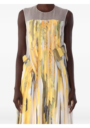 Jason Wu Collection x Robert Rauschenberg sleeveless strip gown dress - Yellow