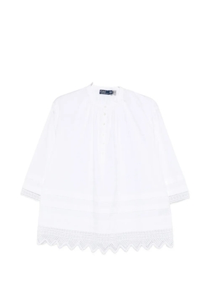 Polo Ralph Lauren Carlton lace-trim blouse - White
