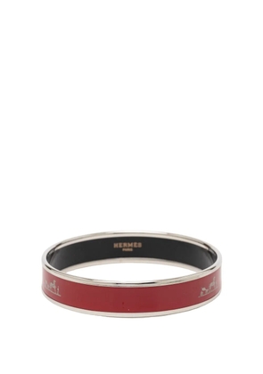 Hermès Pre-Owned 1990-2015 Narrow Caleche Enamel Bangle 62 costume bracelet - Red