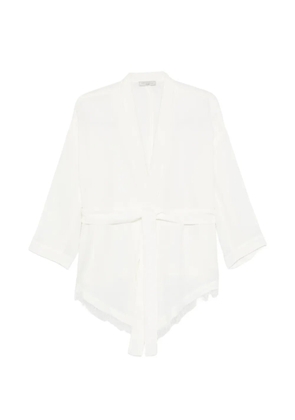 Antonelli belt fringed-trim jacket - White