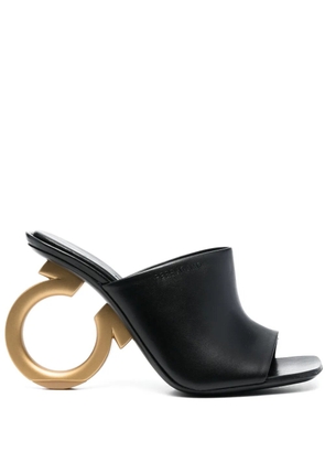 Ferragamo Elina leather 7mm sliders - Black