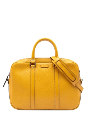 Gucci Pre-Owned 2000-2015 Medium Diamante Bright Leather business bag - Yellow