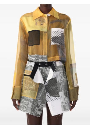 Jason Wu Collection x Robert Rauschenberg long-sleeve collage shirt - Yellow