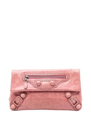 Balenciaga Pre-Owned 2000-2002 Lambskin Motocross Giant 21 Brogues Envelope clutch bag - Pink