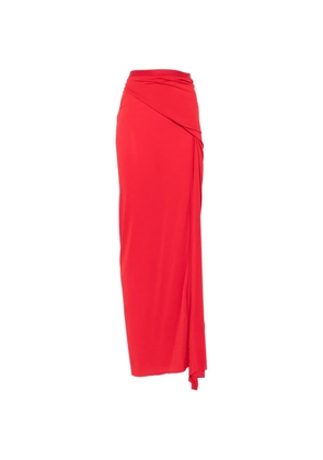 Rick Owens Lilies draped-detail maxi skirt - Red