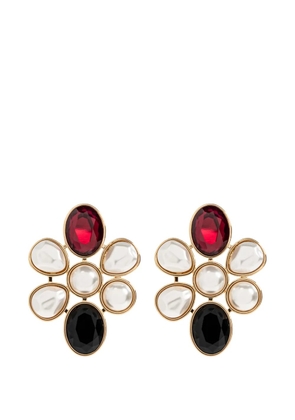 Self-Portrait faux-pearl earrings - Gold